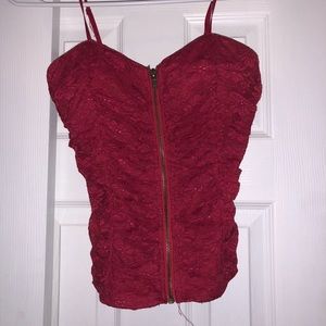Sexy Red Lace Top